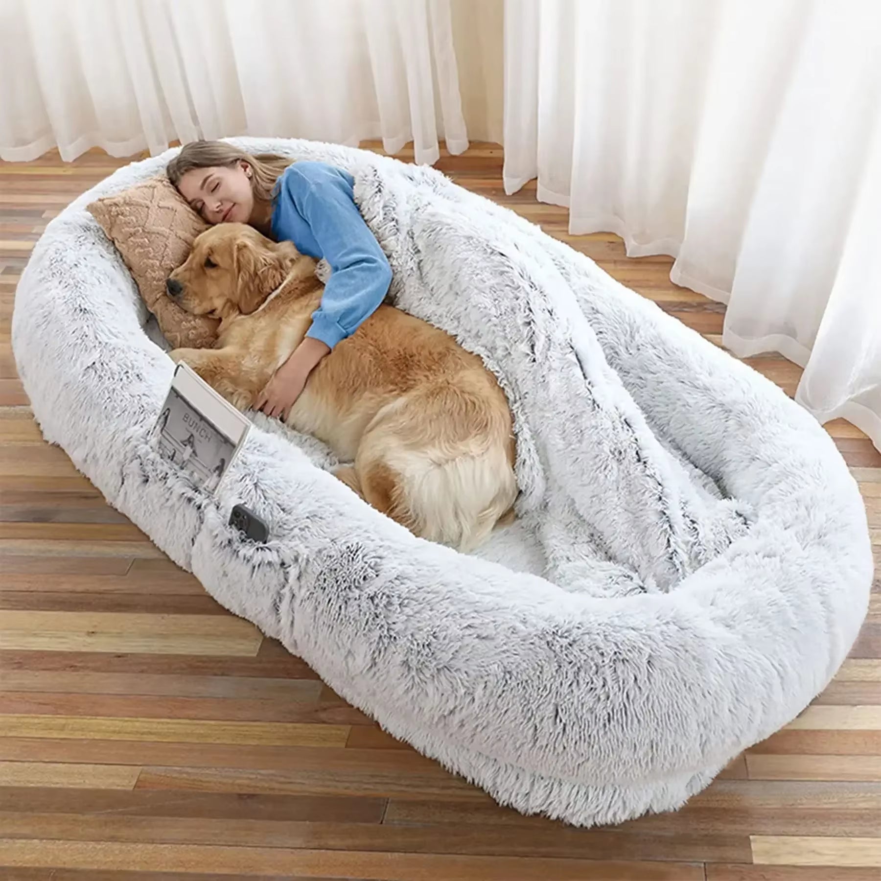 Giant Dog Bed for Humans, Plush Sponge Bed for Both Humans and Dogs, Casual Mattress for Both Humans and Dogs