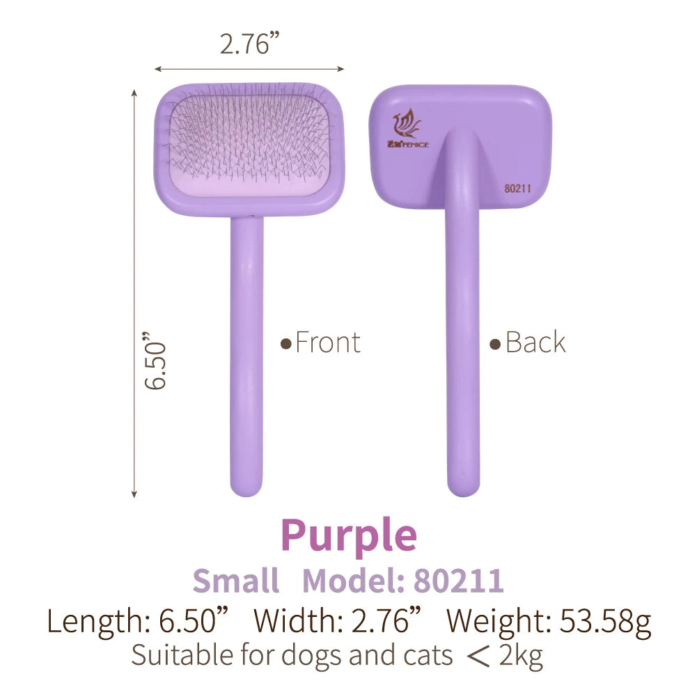 Fenice Pet Grooming Comb Wooden Handle Needle Comb for Hair Pet Brush Beauty Brush Dog Accessories