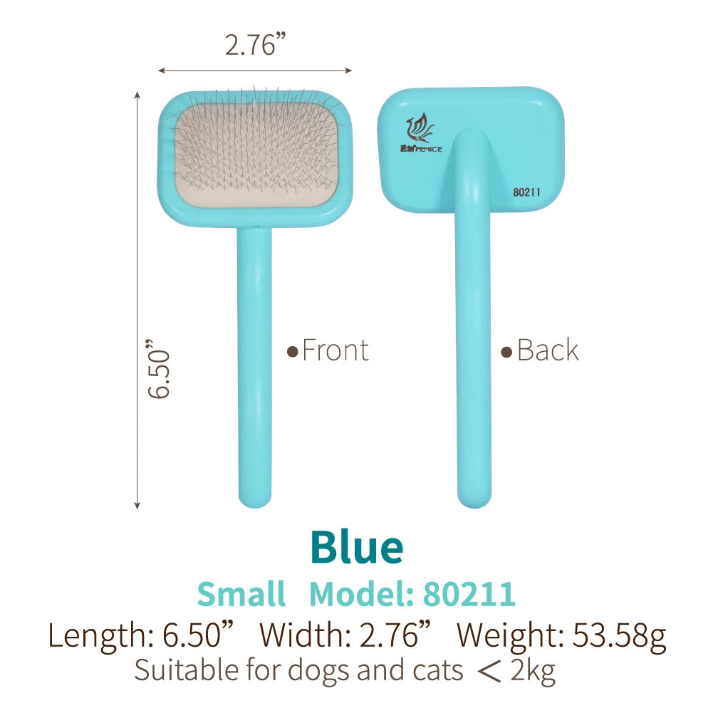 Fenice Pet Grooming Comb Wooden Handle Needle Comb for Hair Pet Brush Beauty Brush Dog Accessories
