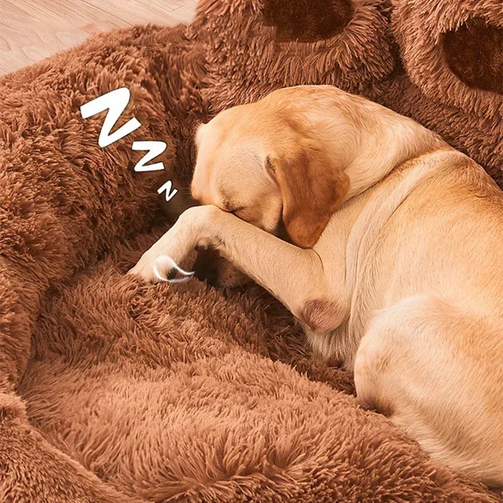Winter Warm Dog Sofa Bed Small Medium and Large Dog Plush Sleeping Kennel Comfortable Soft Detachable and Washable Pet Nest