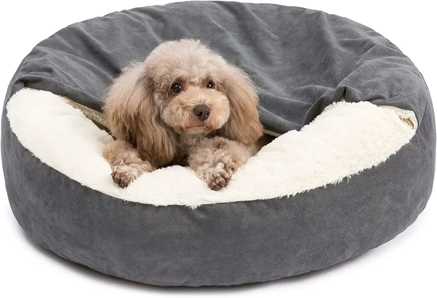 Semi-Closed Dog Kennel Pet Sleeping Pad Kitten Puppy Winter Warm Nest Litter Mat Plush Dirty Resistant Pet Bed Kennel