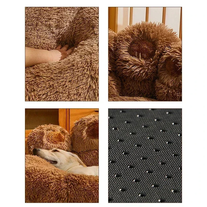 Winter Warm Dog Sofa Bed Small Medium and Large Dog Plush Sleeping Kennel Comfortable Soft Detachable and Washable Pet Nest