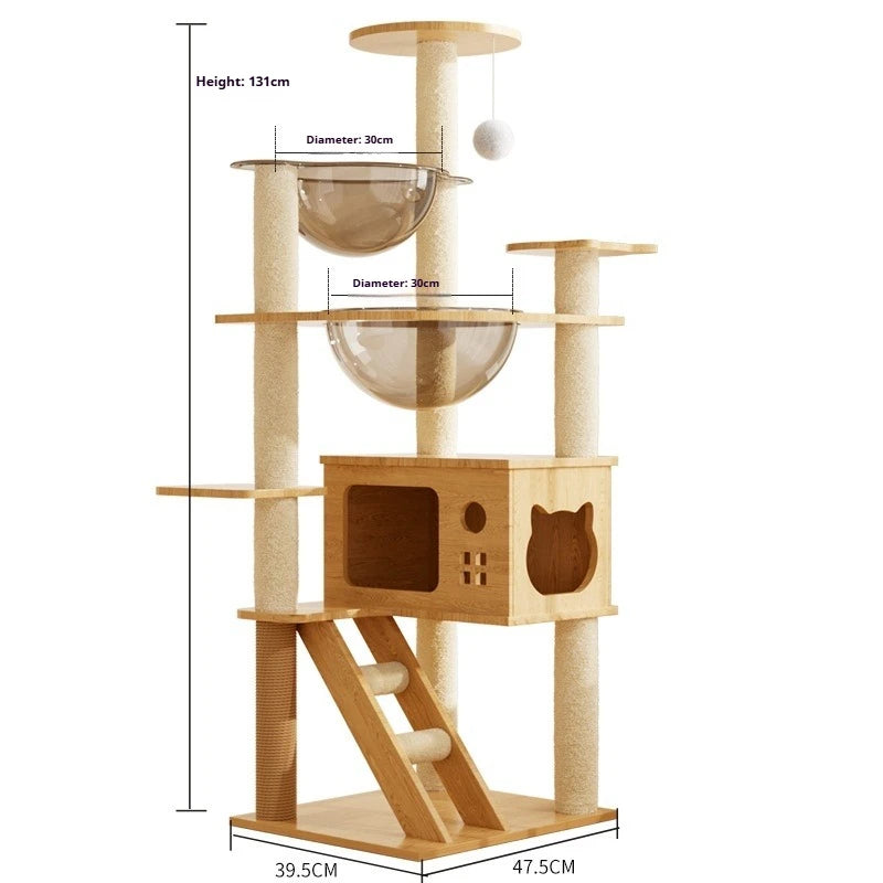 Cat Climbing Frame, Cat Villa, Cat Nest, Cat Scratching Board, Cat Tree, Pet Cat Toy, Pet Spacecraft, Universal for All Seasons