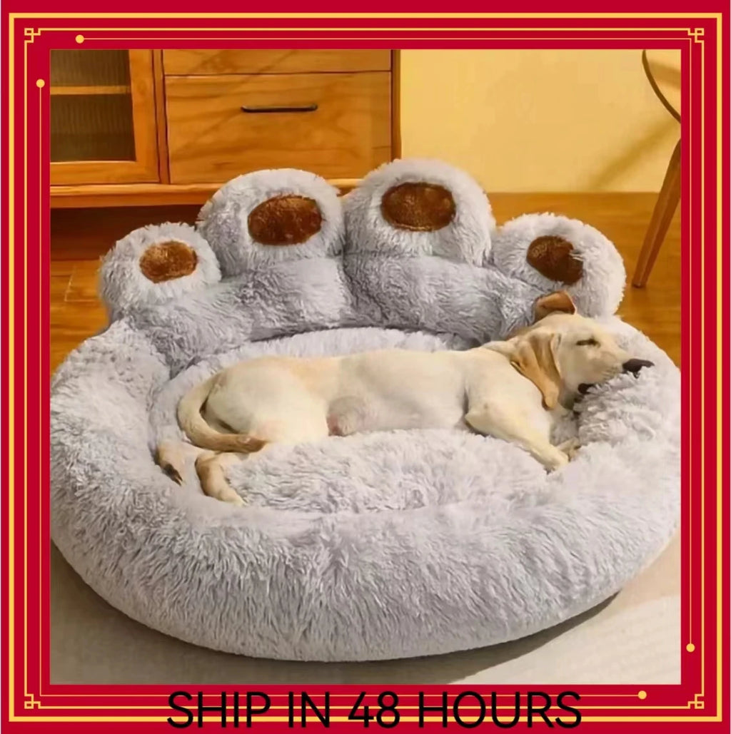 Winter Warm Dog Sofa Bed Small Medium and Large Dog Plush Sleeping Kennel Comfortable Soft Detachable and Washable Pet Nest