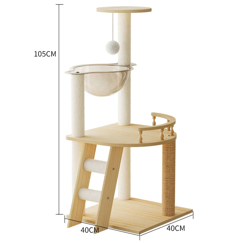 Cat Climbing Frame, Cat Villa, Cat Nest, Cat Scratching Board, Cat Tree, Pet Cat Toy, Pet Spacecraft, Universal for All Seasons