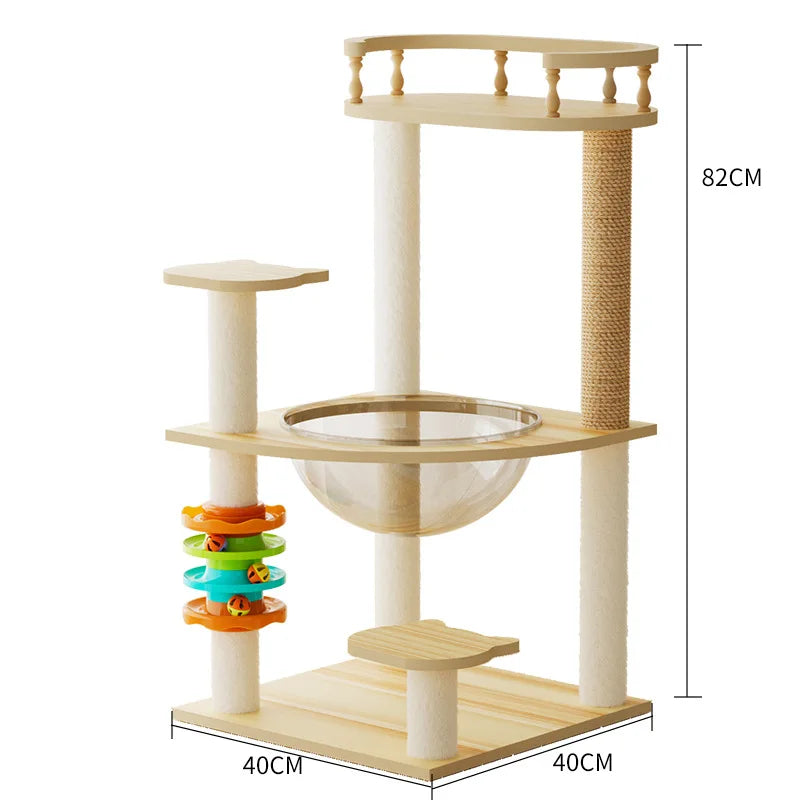 Cat Climbing Frame, Cat Villa, Cat Nest, Cat Scratching Board, Cat Tree, Pet Cat Toy, Pet Spacecraft, Universal for All Seasons