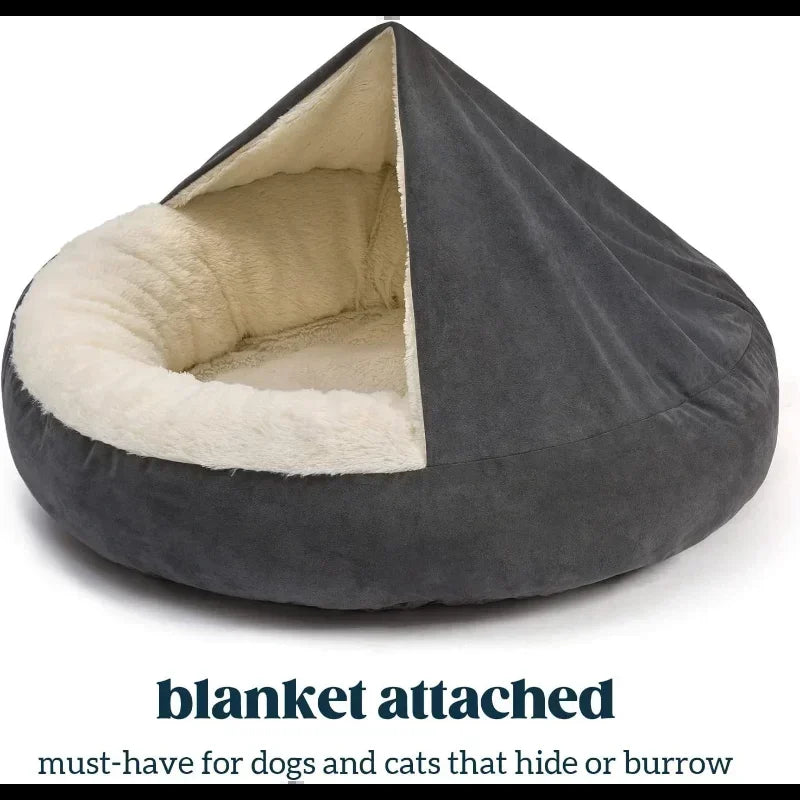 Semi-Closed Dog Kennel Pet Sleeping Pad Kitten Puppy Winter Warm Nest Litter Mat Plush Dirty Resistant Pet Bed Kennel