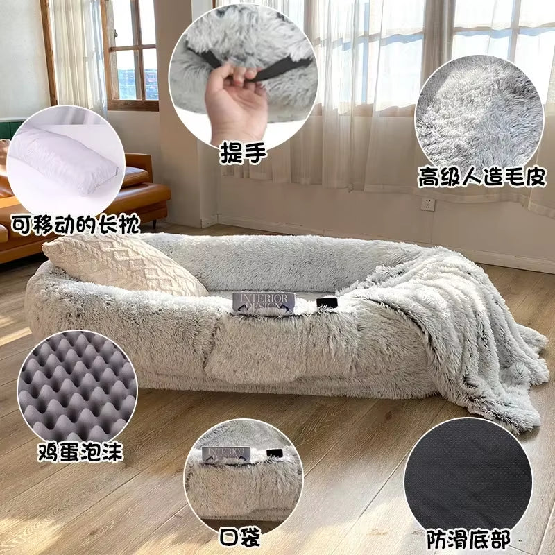 Giant Dog Bed for Humans, Plush Sponge Bed for Both Humans and Dogs, Casual Mattress for Both Humans and Dogs