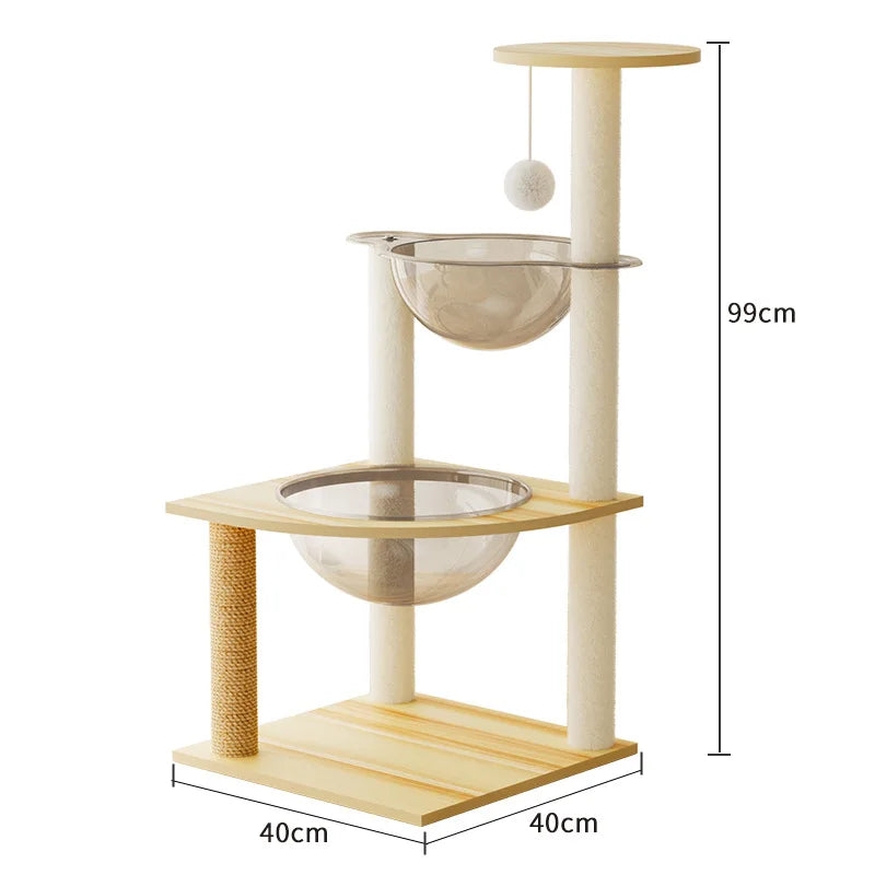 Cat Climbing Frame, Cat Villa, Cat Nest, Cat Scratching Board, Cat Tree, Pet Cat Toy, Pet Spacecraft, Universal for All Seasons