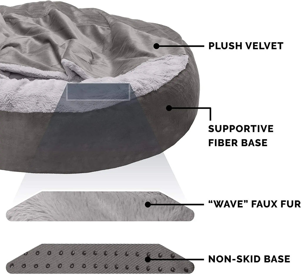 Semi-Closed Dog Kennel Pet Sleeping Pad Kitten Puppy Winter Warm Nest Litter Mat Plush Dirty Resistant Pet Bed Kennel