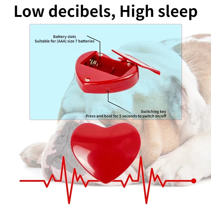 Pet Soothing Toys, Dog Anxiety Companion Sleep Simulation Heartbeat Plush Toys – the Perfect Gift for Your Furry Friend!