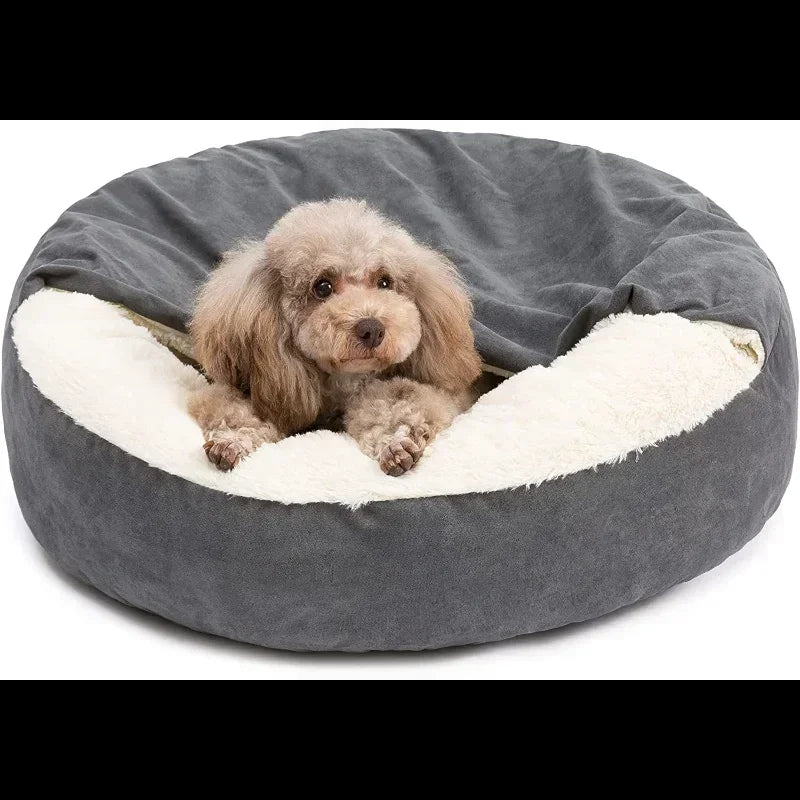 Semi-Closed Dog Kennel Pet Sleeping Pad Kitten Puppy Winter Warm Nest Litter Mat Plush Dirty Resistant Pet Bed Kennel