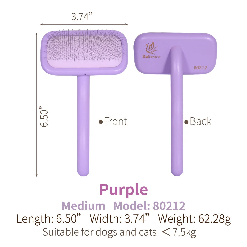 Fenice Pet Grooming Comb Wooden Handle Needle Comb for Hair Pet Brush Beauty Brush Dog Accessories