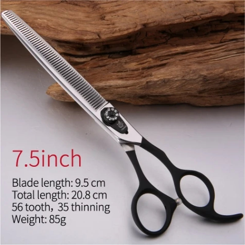 High Quality Pet Hair Thinning Scissors 7.0 7.5 Inch Professional Japan 440C Shears for Dog Grooming Cutting