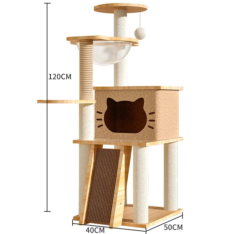 Cat Climbing Frame, Cat Villa, Cat Nest, Cat Scratching Board, Cat Tree, Pet Cat Toy, Pet Spacecraft, Universal for All Seasons